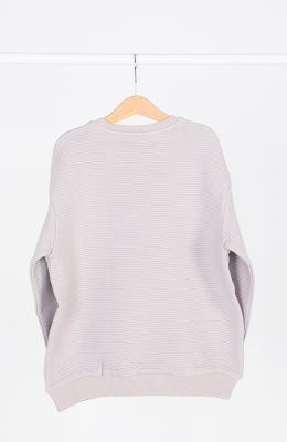 بلوز ژاکارد فیتیله‌ای  راه راه آستین افتاده