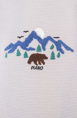 بلوز ژاکارد فیتیله‌ای  راه راه آستین افتاده