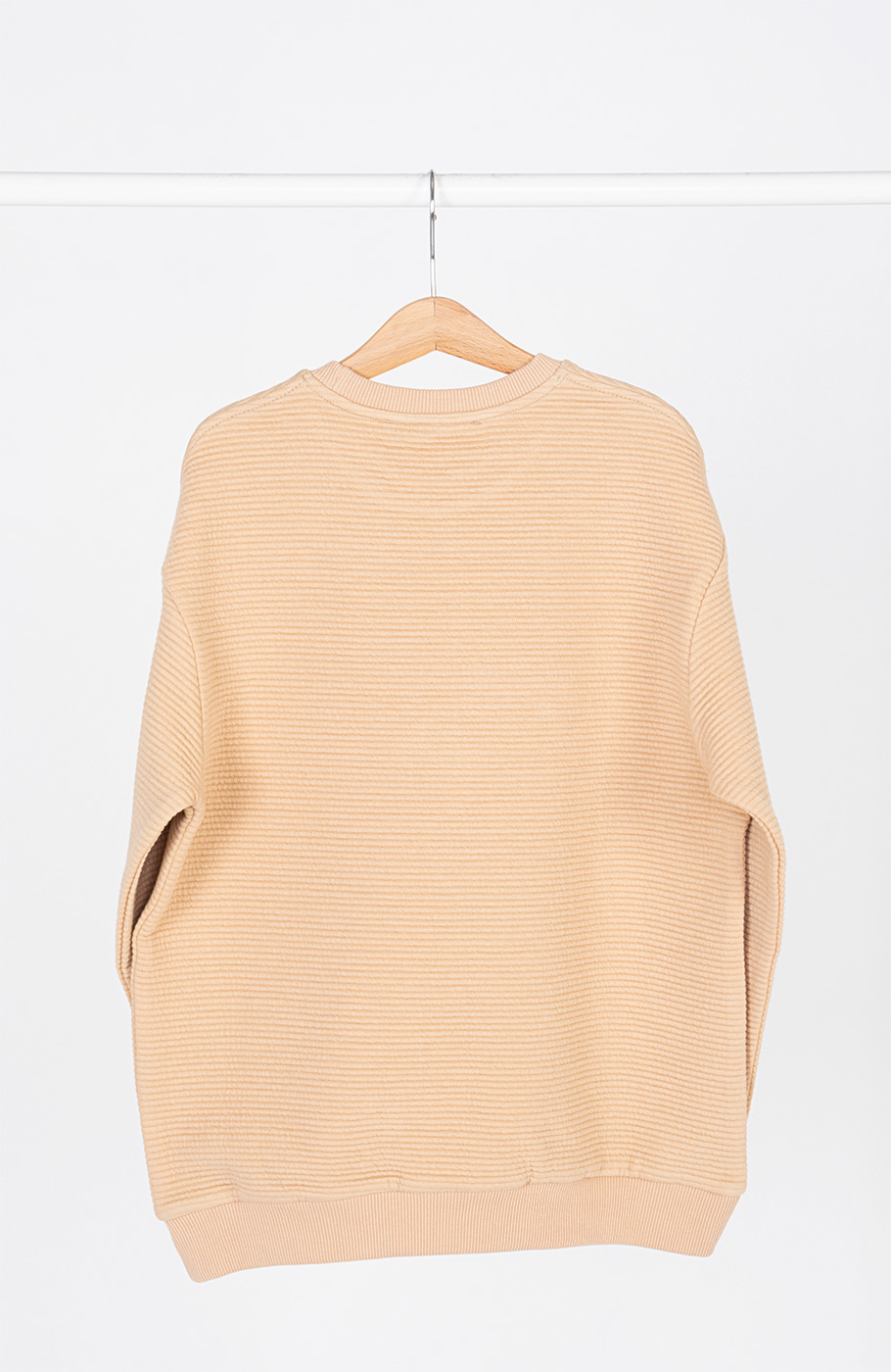 بلوز ژاکارد فیتیله‌ای  راه راه آستین افتاده