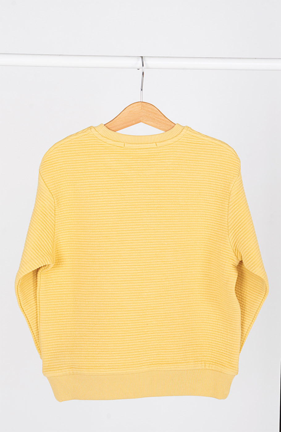 بلوز ژاکارد فیتیله‌ای راه راه آستین افتاده