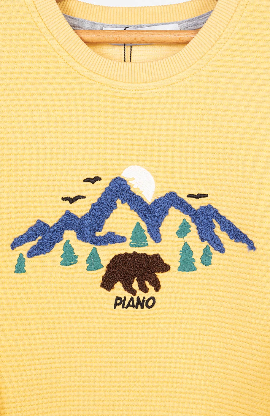 بلوز ژاکارد فیتیله‌ای  راه راه آستین افتاده