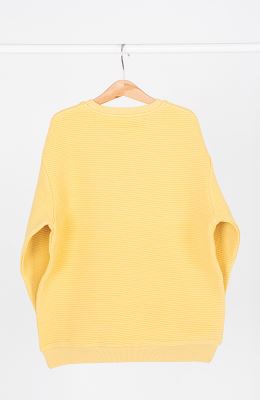 بلوز ژاکارد فیتیله‌ای  راه راه آستین افتاده