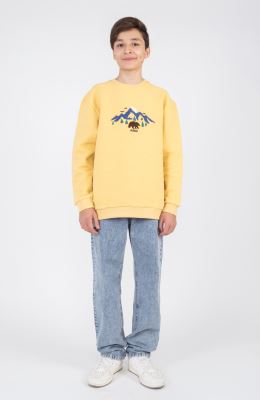 بلوز ژاکارد فیتیله‌ای  راه راه آستین افتاده