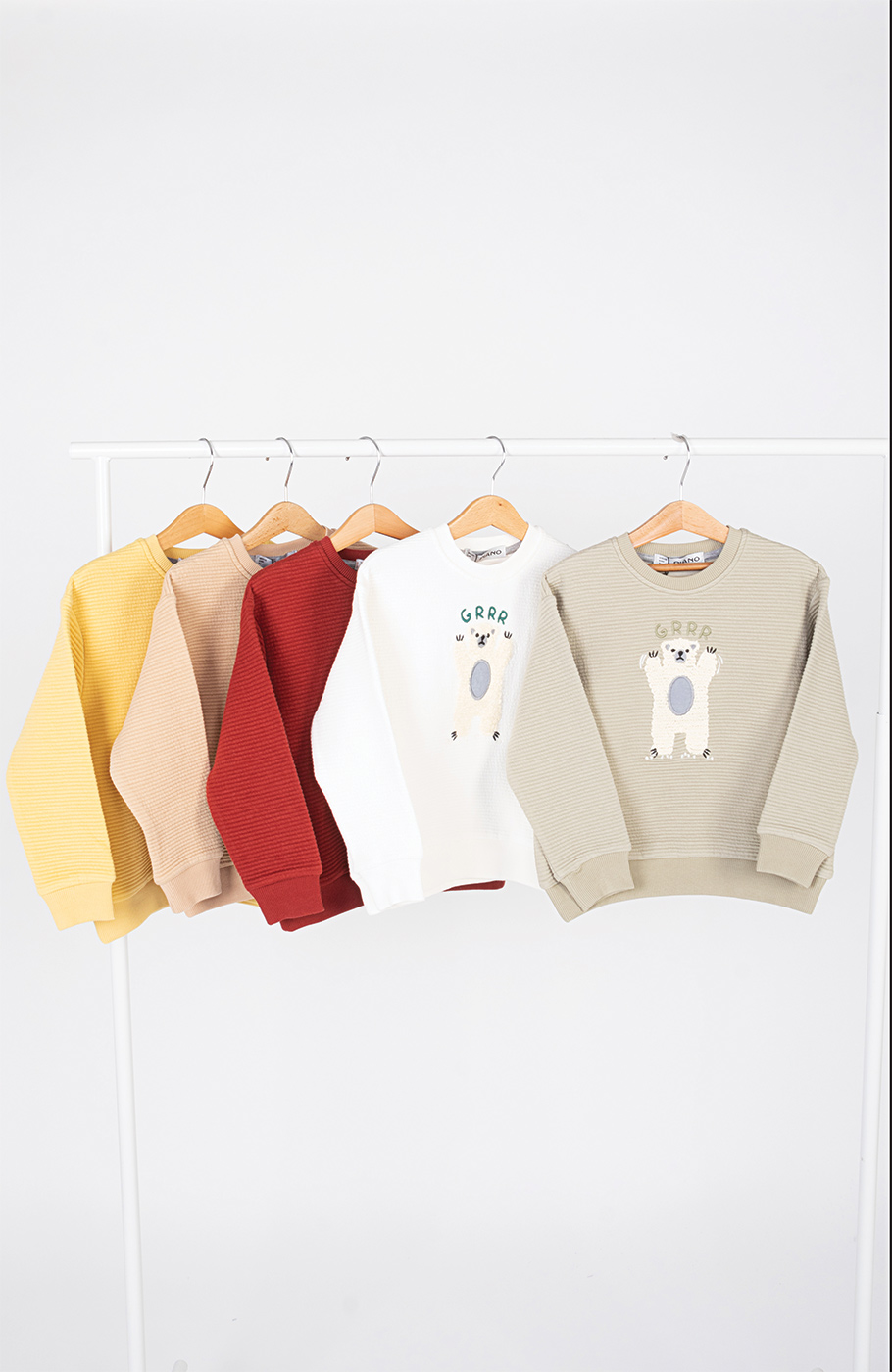 بلوز ژاکارد فیتیله‌ای راه راه آستین افتاده