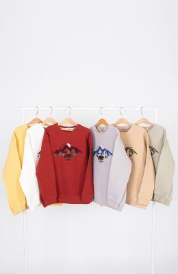 بلوز ژاکارد فیتیله‌ای  راه راه آستین افتاده