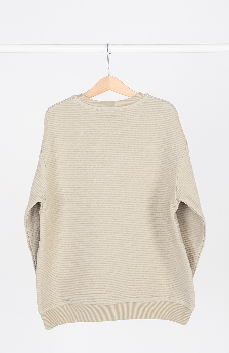 بلوز ژاکارد فیتیله‌ای  راه راه آستین افتاده