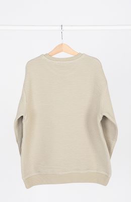 بلوز ژاکارد فیتیله‌ای  راه راه آستین افتاده