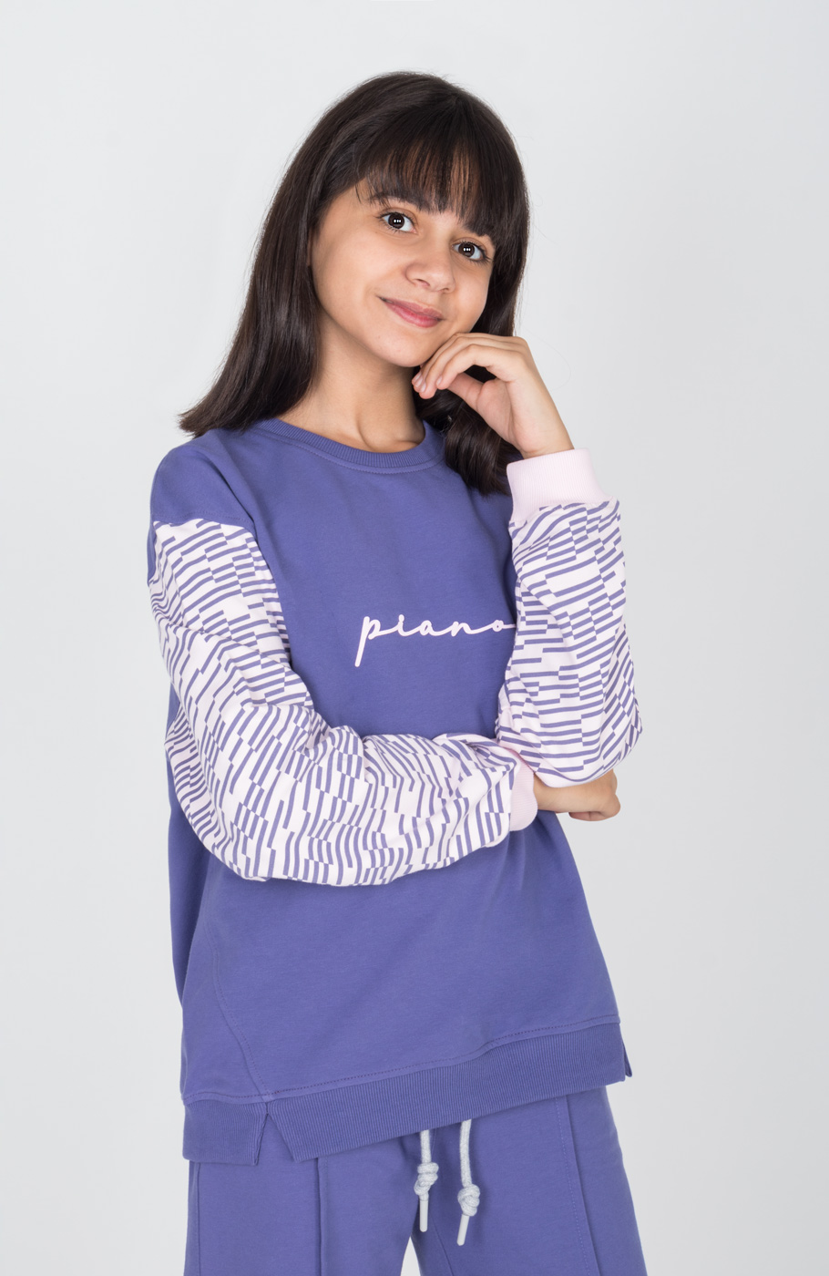 بلوز دورس لایکرا آستین نارنگ (ست با کد 10714)