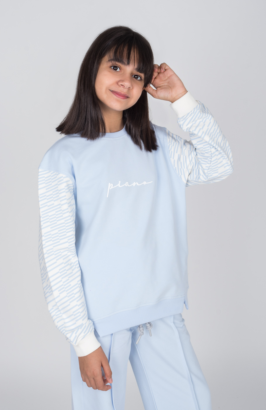 بلوز دورس لایکرا آستین نارنگ (ست با کد 10714)