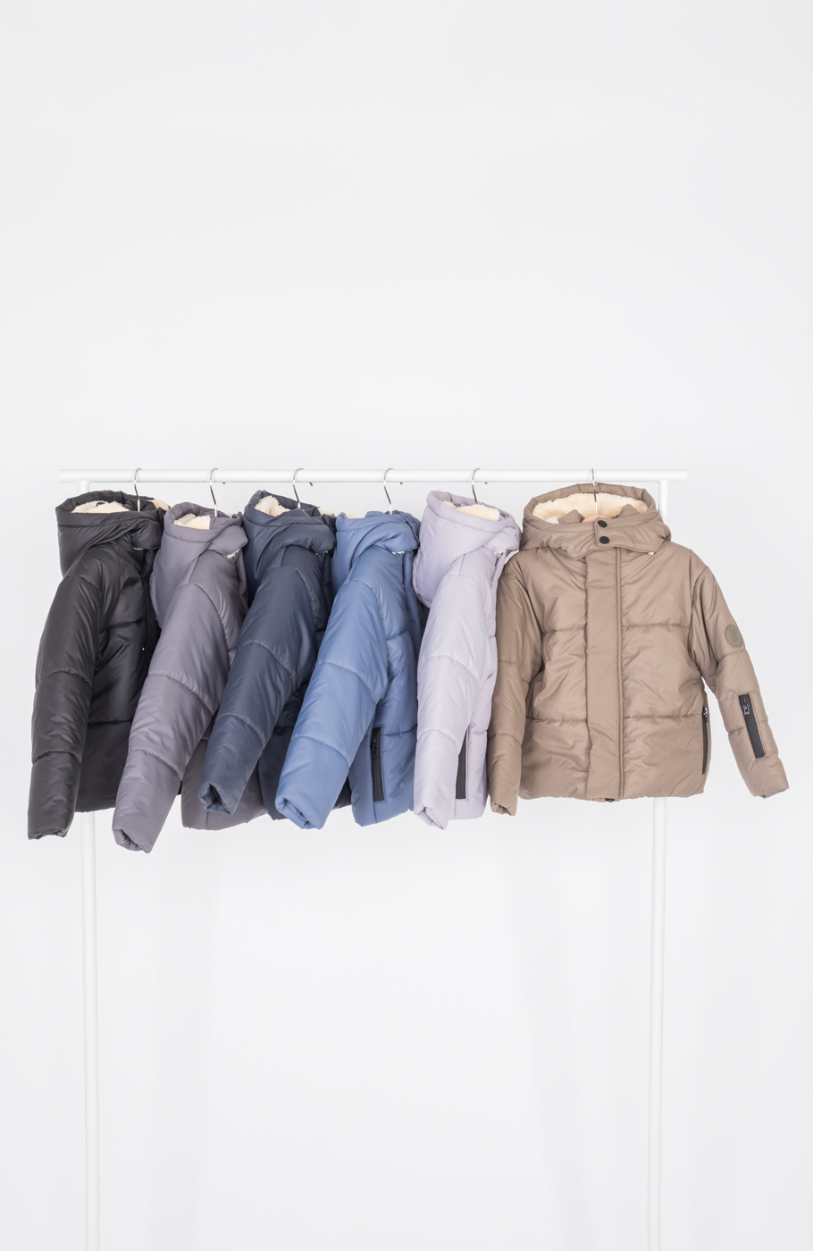 کاپشن پافر شمعی راه راه