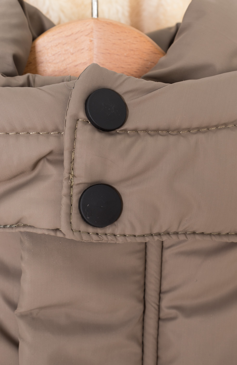 کاپشن پافر شمعی راه راه