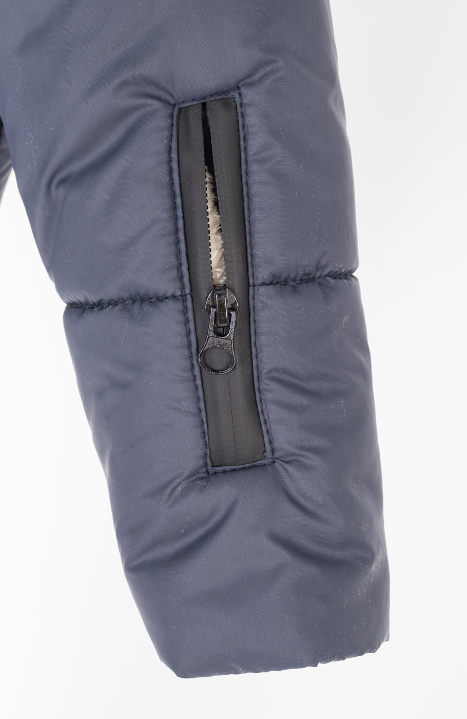 کاپشن پافر شمعی راه راه