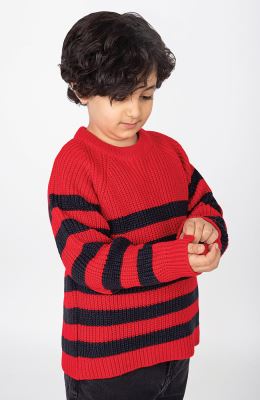 پلیور آستین رگلان راه راه