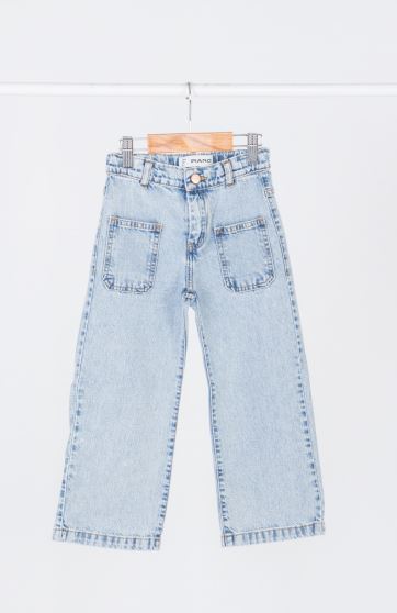 شلوار جین بگی جلو جیب دار