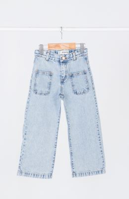 شلوار جین بگی جلو جیب دار 