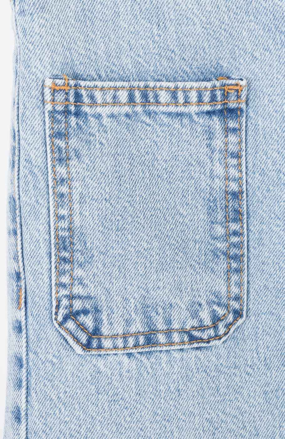 شلوار جین بگی جلو جیب دار 