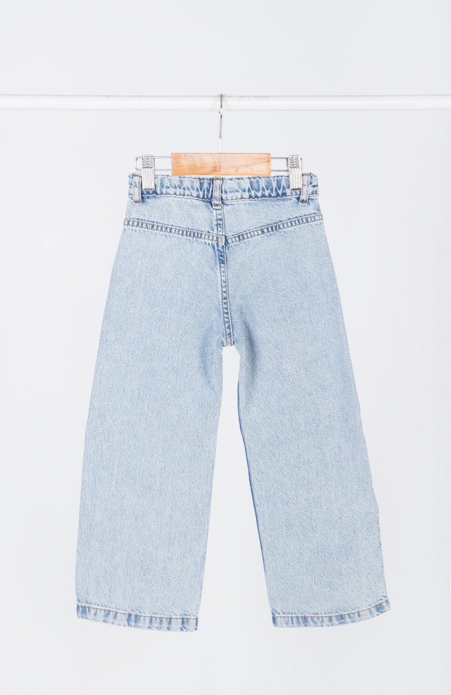 شلوار جین بگی جلو جیب دار 