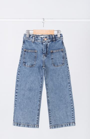 شلوار جین بگی جلو جیب دار