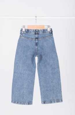 شلوار جین بگی جلو جیب دار 