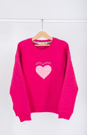 بلوز ژاکارد قلبی ریز