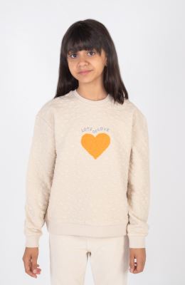 بلوز ژاکارد قلبی ریز