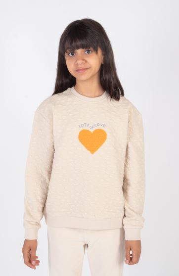 بلوز ژاکارد قلبی ریز