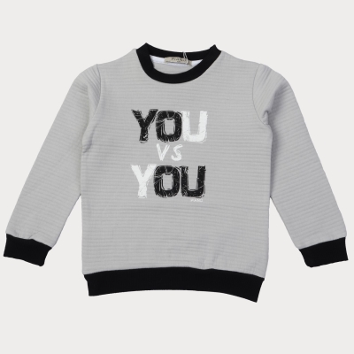 بلوز ژاکارد با یقه و مچ و دمپا نارنگ