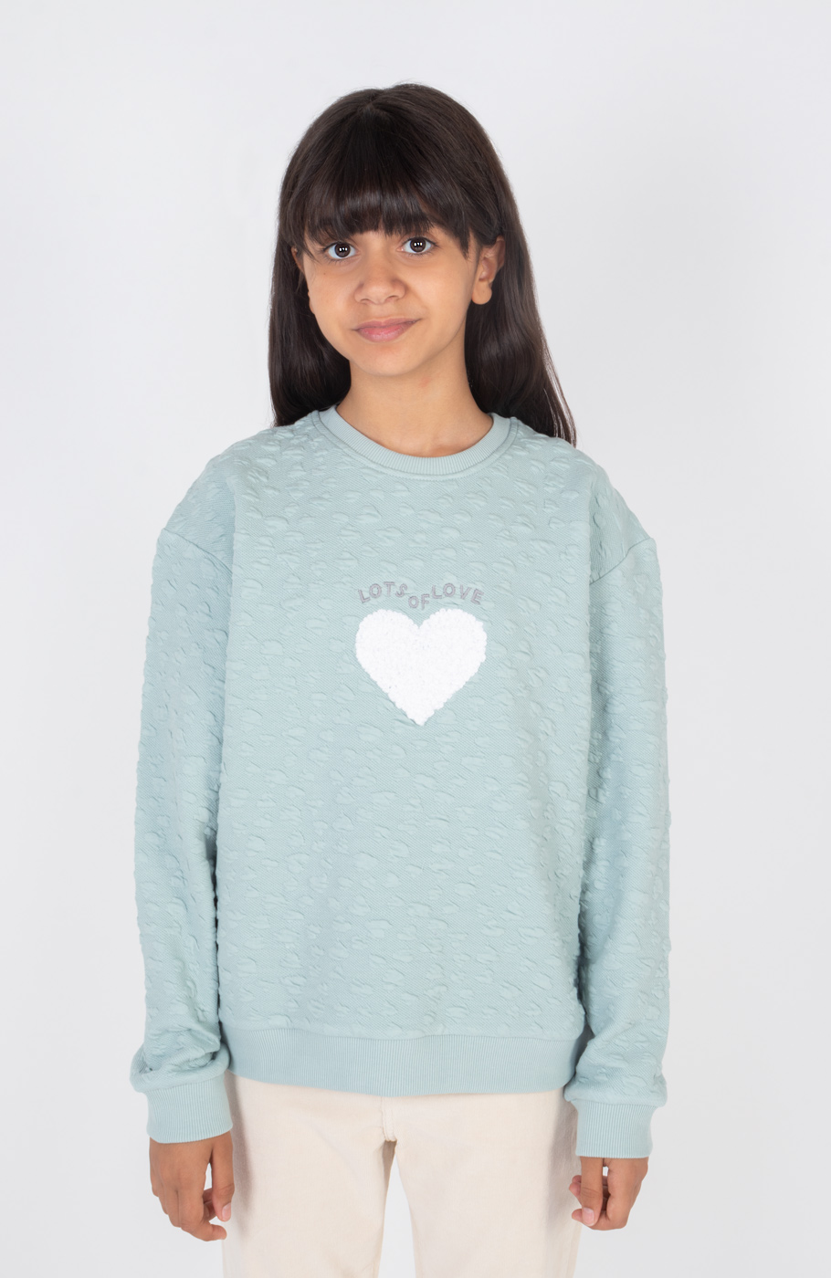 بلوز ژاکارد قلبی ریز