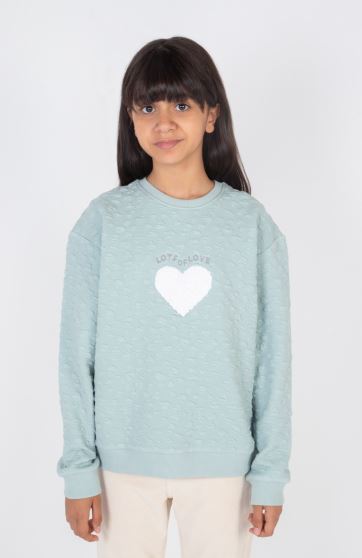 بلوز ژاکارد قلبی ریز