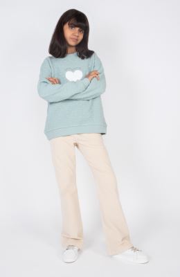 بلوز ژاکارد قلبی ریز