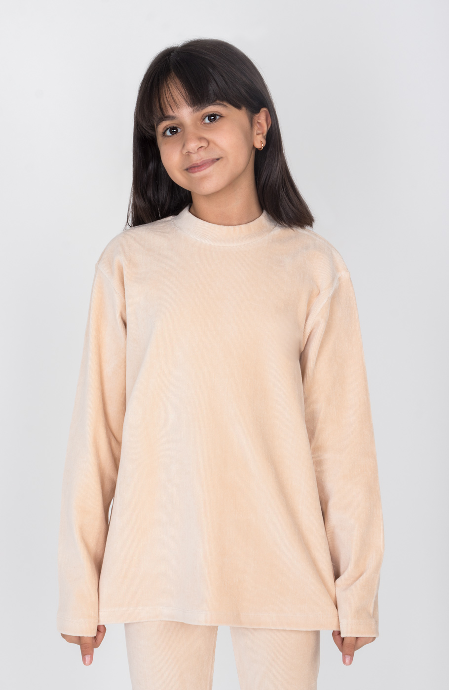 بلوز مخمل کبریتی یقه سه سانت