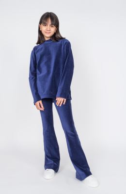 بلوز مخمل کبریتی یقه سه سانت