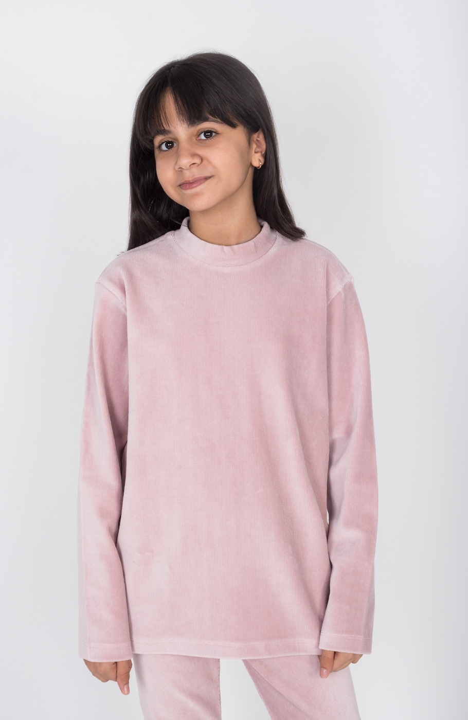 بلوز مخمل کبریتی یقه سه سانت