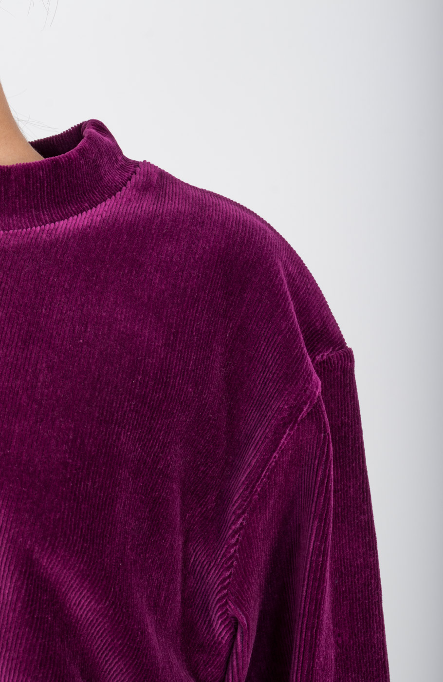 بلوز مخمل کبریتی یقه سه سانت