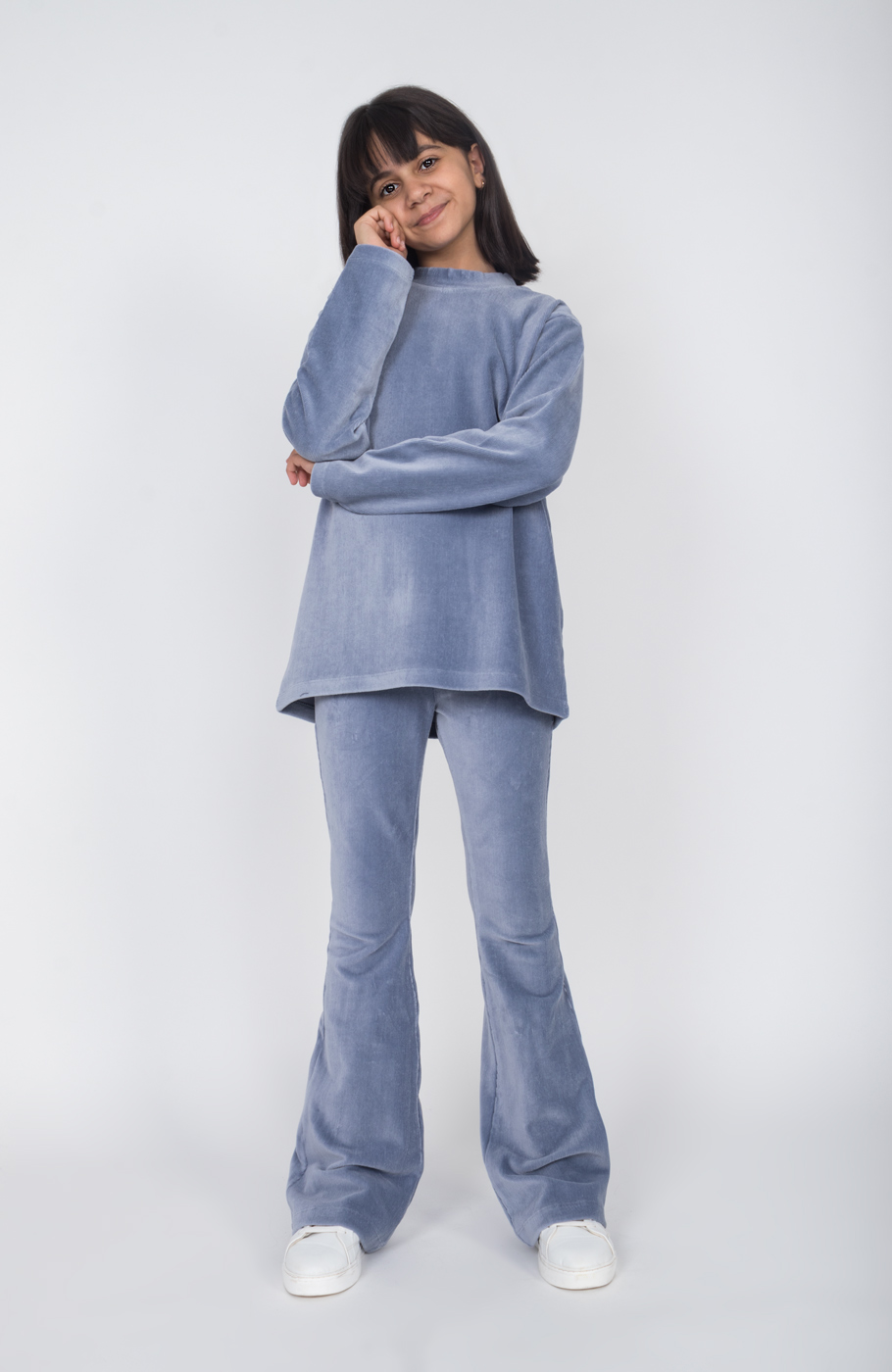 بلوز مخمل کبریتی یقه سه سانت