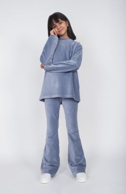 بلوز مخمل کبریتی یقه سه سانت