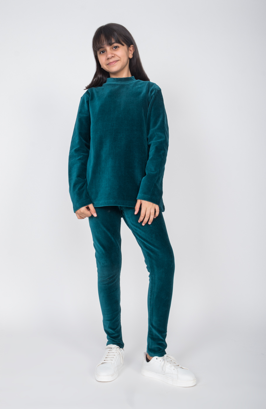 بلوز مخمل کبریتی یقه سه سانت