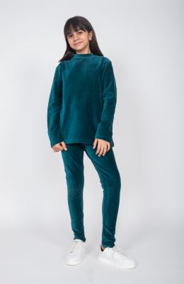 بلوز مخمل کبریتی یقه سه سانت