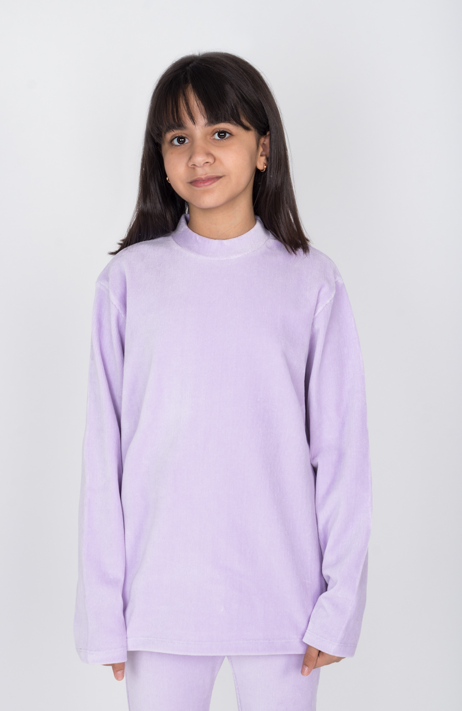 بلوز مخمل کبریتی یقه سه سانت