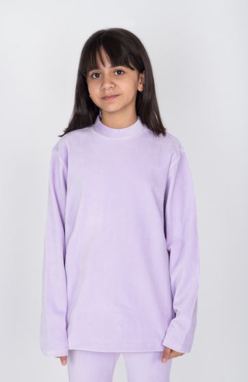 بلوز مخمل کبریتی یقه سه سانت