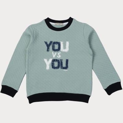 بلوز ژاکارد با یقه و مچ و دمپا نارنگ