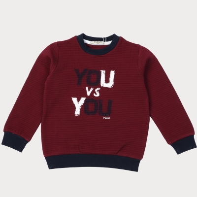 بلوز ژاکارد با یقه و مچ و دمپا نارنگ