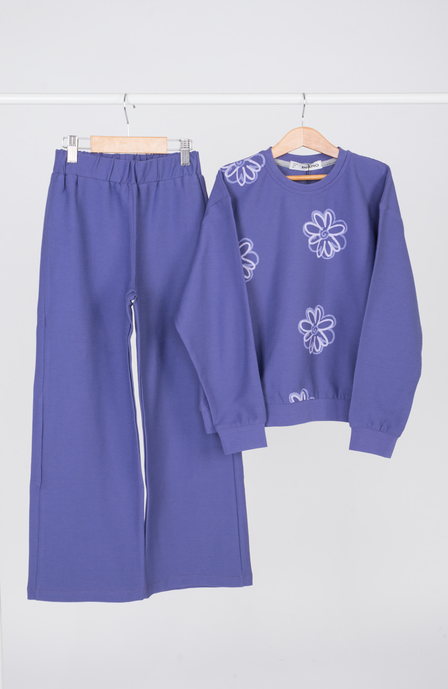 بلوز یکرو پنبه کبریتی آستین افتاده(ست با کد 10706)