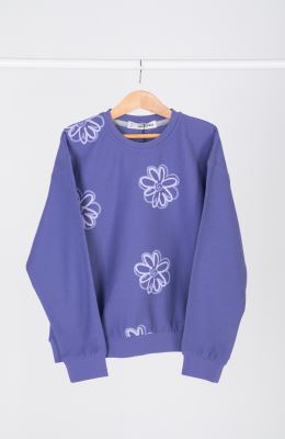 بلوز یکرو پنبه کبریتی آستین افتاده(ست با کد 10706)