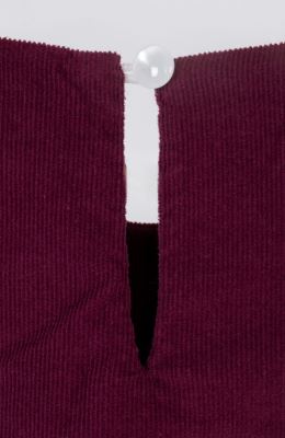 پیراهن مخمل کبریتی آستین بلند