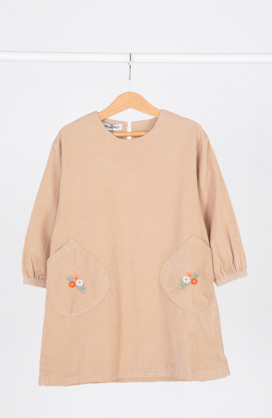 پیراهن مخمل کبریتی آستین بلند