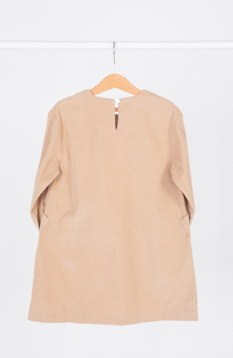 پیراهن مخمل کبریتی آستین بلند