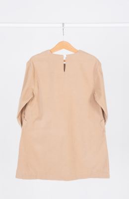 پیراهن مخمل کبریتی آستین بلند