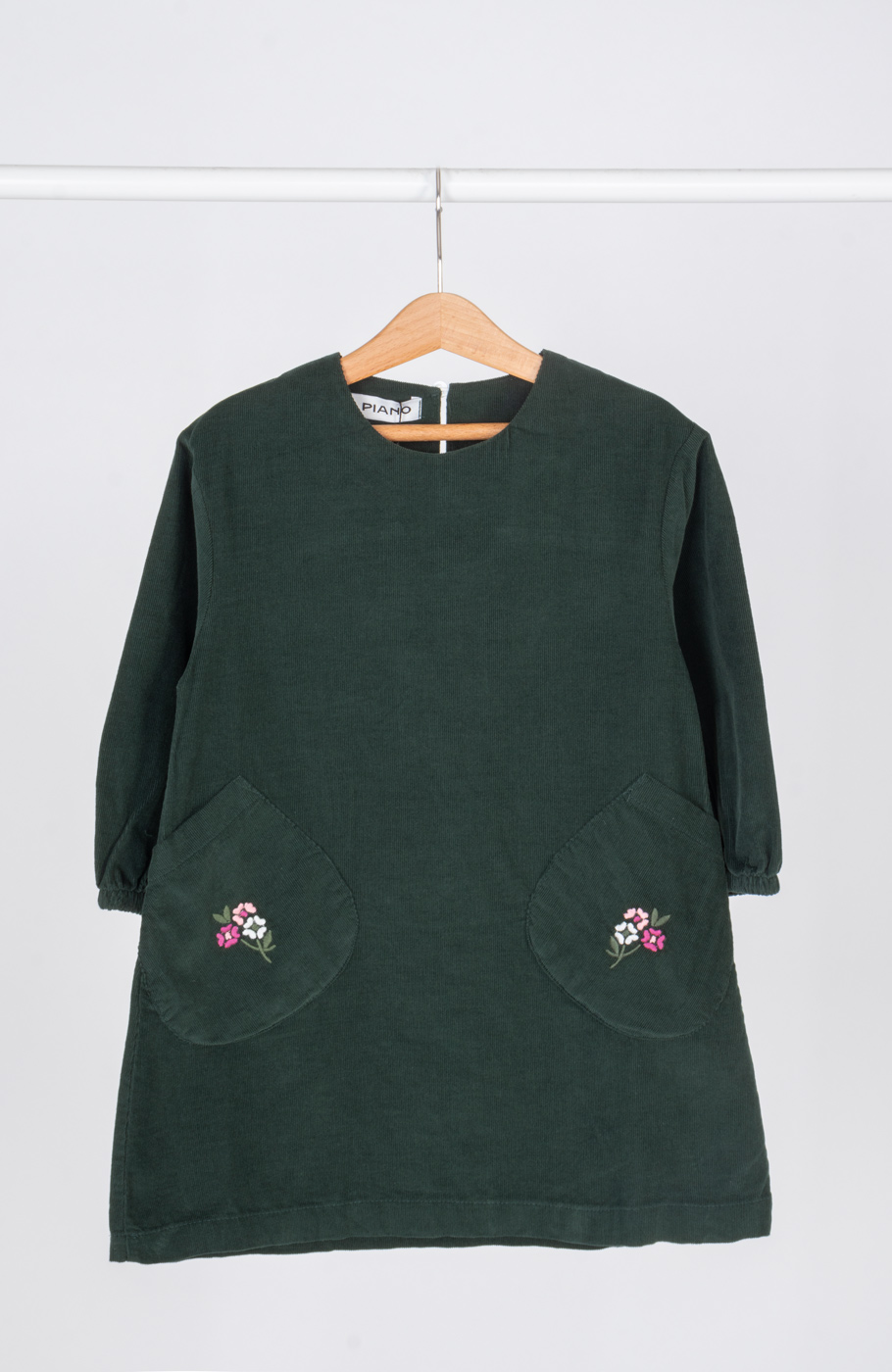 پیراهن مخمل کبریتی آستین بلند