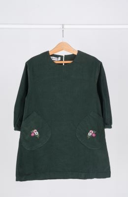 پیراهن مخمل کبریتی آستین بلند